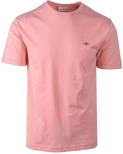 GANT Reg Shield Ss T-Shirt Bubbelgum - Pink
