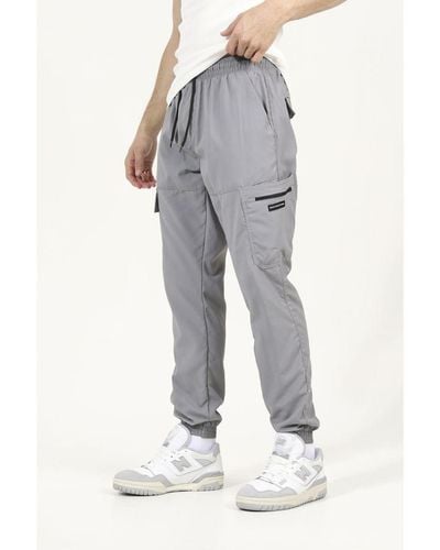 Good For Nothing Mid Cuffed Cargo Trousers - Grey