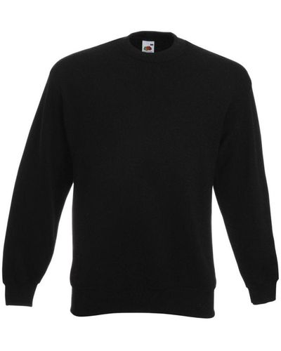Fruit Of The Loom Set-In Belcoro Yarn Sweatshirt () - Black