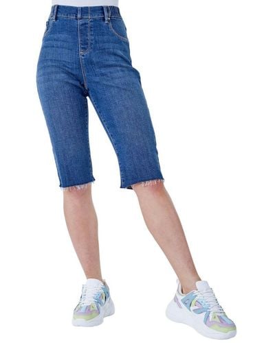 D.u.s.k Raw Hem Knee Length Shorts - Blue