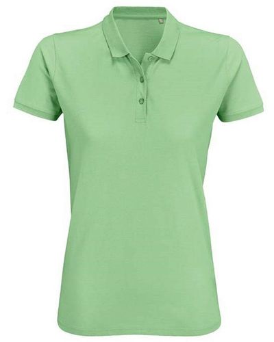 Sol's Ladies Planet Organic Polo Shirt (Frozen) - Green