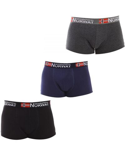 GEOGRAPHICAL NORWAY Pack-3 Boxers - Blue
