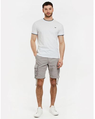 Threadbare Cotton 'Manchester' Cargo Shorts - Grey