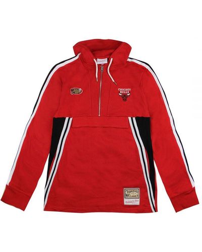 Mitchell & Ness Chicago Bulls French Terry Hoodie Cotton - Red