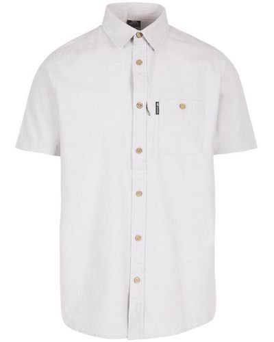 Trespass Slapton Short Sleeve Shirt (lichtgrijs) - Wit