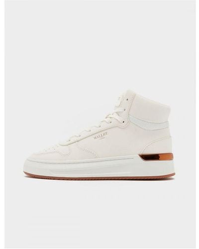 Mallet Dames Hoxton Mid-top Trainers In Off White - Wit