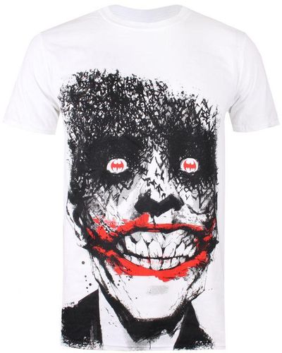 Dc Comics Joker Eyes T-Shirt Cotton - White
