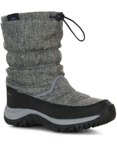Trespass Ashra Waterproof Fleece Lined Snow Boots - Black