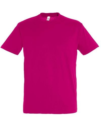 Sol's Regent T-shirt Met Korte Mouwen (fuchsia) - Roze