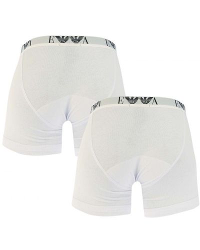 Armani 2 Pack Boxer Shorts - White
