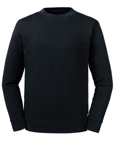 Russell Russell Adult Reversible Organic Sweatshirt Voor Volwassenen (zwart) - Blauw