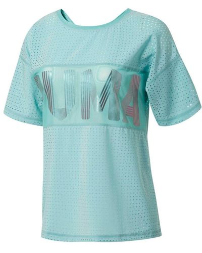 PUMA Big Cat Drapey T-Shirt Tee Short Sleeved Top 517117 03 Ua95 - Blue
