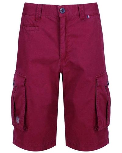 Regatta Shorebay Vintage Cargo Shorts (Delhi) Cotton - Red