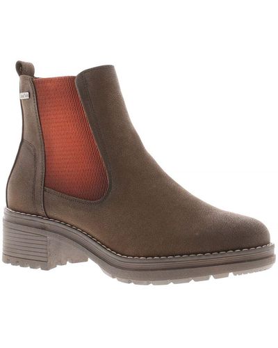 Jana Ankle Boots Judey Slip On Mocca - Brown