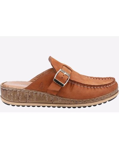 Hush Puppies Sorcha Mule Leather Sandal - Brown