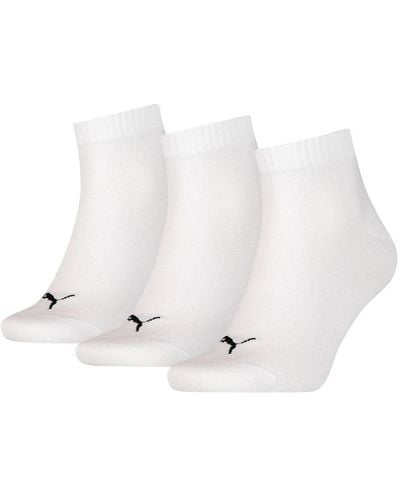PUMA 3-Pack Shoe Liner Socks Textile - White