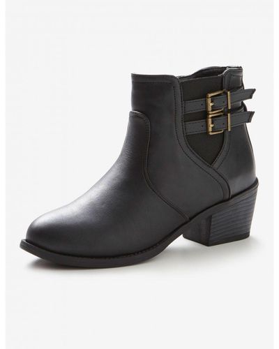 RIVERS Oft Piper Buckle Zip Boot - Black
