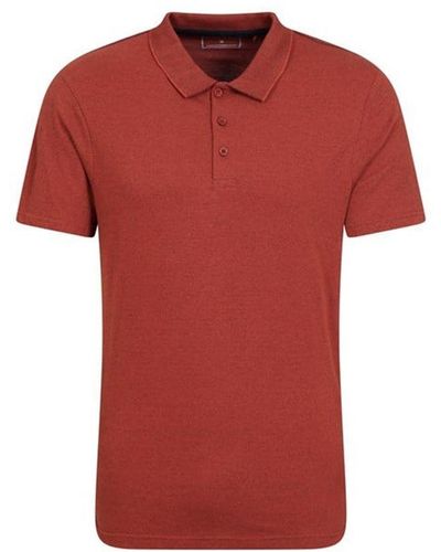 Mountain Warehouse Cordyline Getextureerd Poloshirt (roest) - Rood