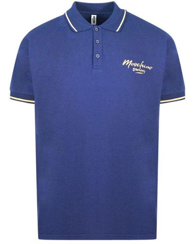 Moschino 3a13042330 0290 Blauw Poloshirt
