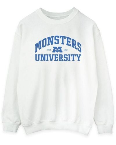 Disney Ladies Monsters University Logo Sweatshirt () - White