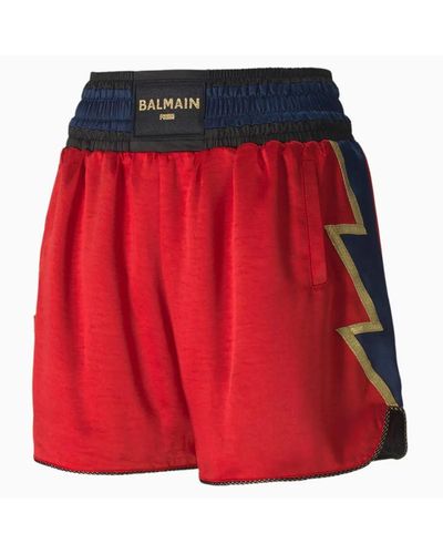PUMA X Balmain Stretch Waist Boxing Shorts 596887 01 - Red