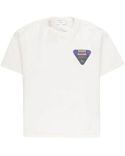 Rhude Racing World Champions T-shirt Met Grafische Print In Wit
