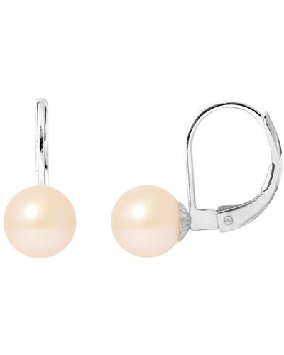 Blue Pearls Pearls Natural Freshwater Earrings And 925 - White