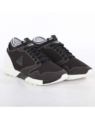 Le Coq Sportif Omicron Tech Modern Lace-Up Synthetic Trainers 1810150 - Black