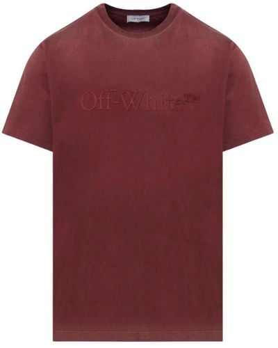 Off-White c/o Virgil Abloh Off- Laundy Slim Fit Pureed Pumkin T-Shirt - Red