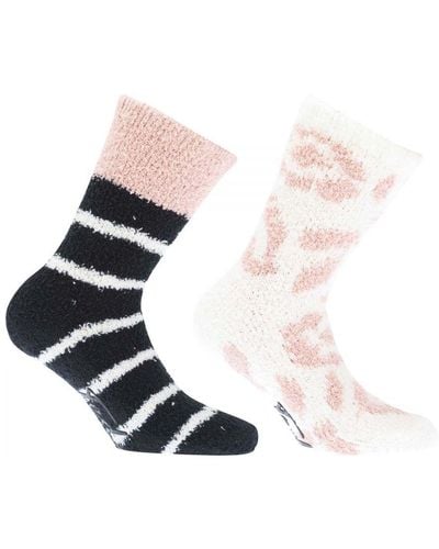 Ted Baker Womenss 2 Pack Maxthr Cosy Socks - White