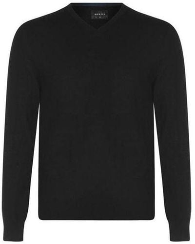 Howick Merino V Neck Sweatshirt In Zwart
