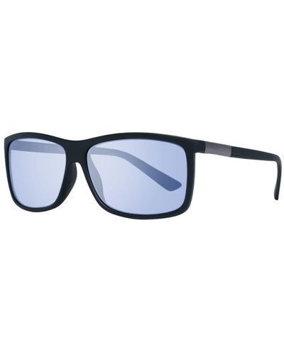 Guess Rectangle Sunglasses With Gradient Lenses - Blue