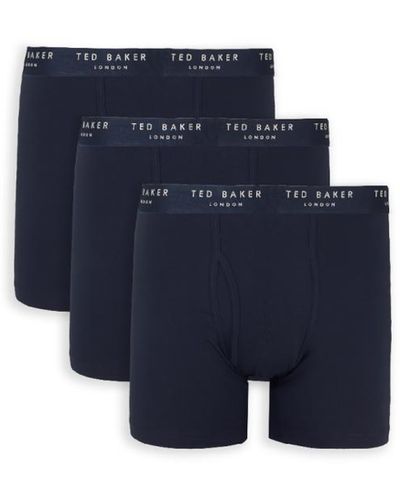Ted Baker 3-Pack Cotton Boxers - Blue