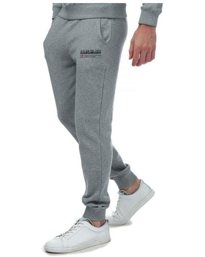 Napapijri Men's Kasba Logo Jog Pants In Grey Marl - Blauw