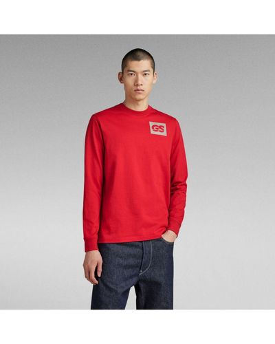 G-Star RAW G-Star Raw Gs Raw Back Graphic T-Shirt - Red
