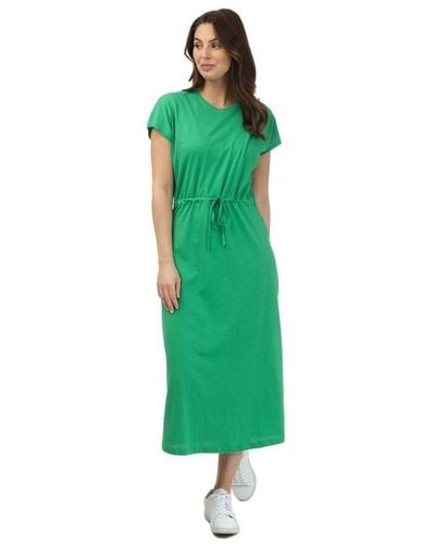 ONLY Womenss May Life Stripe Jersey Midi Dress - Green
