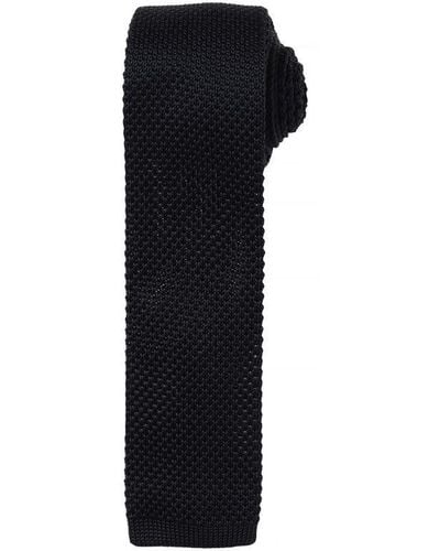 PREMIER Slim Textured Knit Effect Tie (Pack Of 2) () - Black