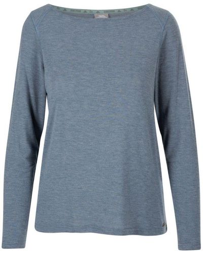 Trespass Daintree Long Sleeved T Shirt (Pewter Marl) - Blue
