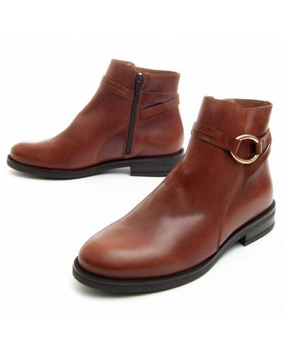 Purapiel Ankle Boot Bonita2 In Brown Leather