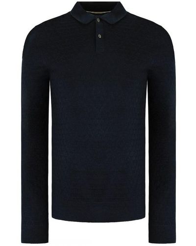 Ted Baker Morar Knitted Polo Shirt - Blue