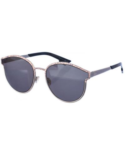 Dior Symmetric Butterfly-Shaped Metal Sunglasses - Blue