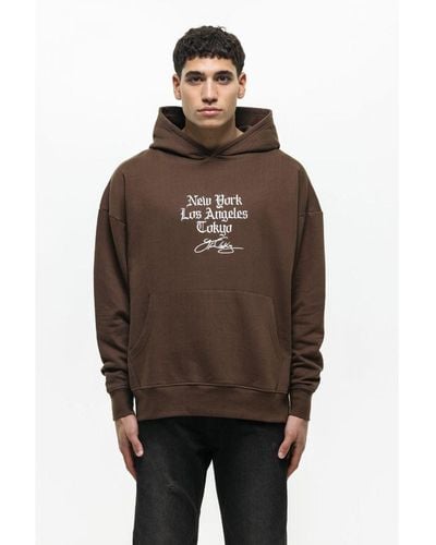 Good For Nothing Sustainable Downtown Hoodie Cotton - Brown