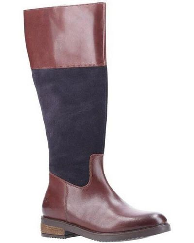Hush Puppies Kitty Leather Knee-high Boots - Red