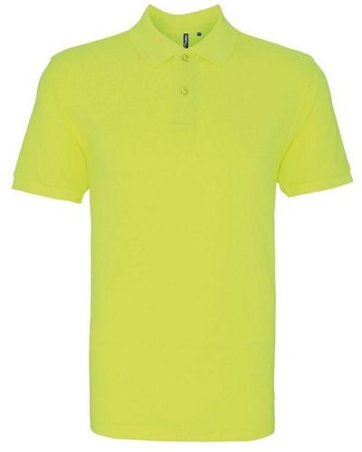 Asquith & Fox Plain Short Sleeve Polo Shirt (Neon) - Yellow