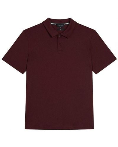 Ted Baker Zeiter Slim Fit Burgundy Polo Shirt - Red