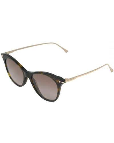 Tom Ford Ft0662 52F Micaela Dark Havana Sunglasses - White