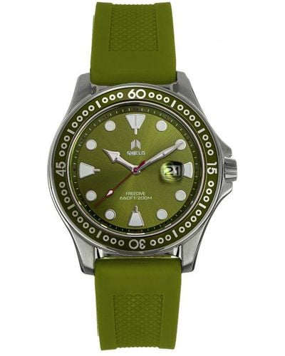 Shield Freedive Strap Watch W/Date - Green