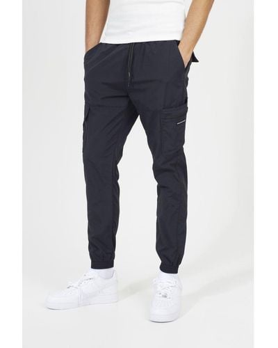 Good For Nothing Cuffed Cargo Trousers - Blue