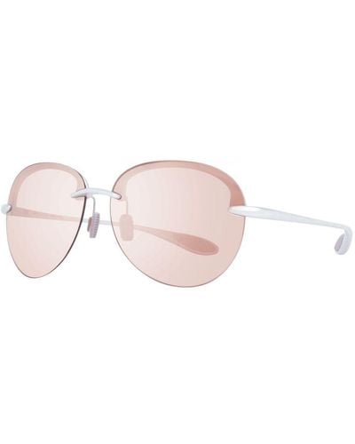 Police Oval Mirrored Sunglasses - Pink