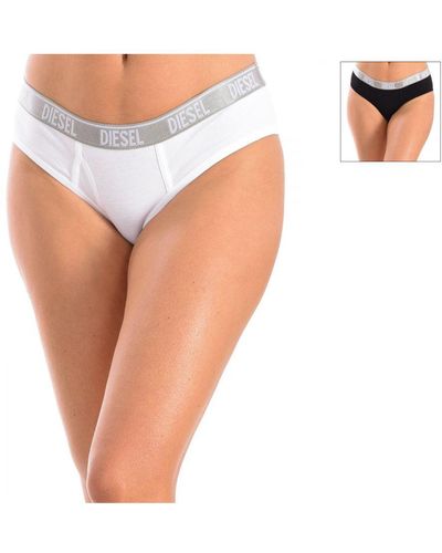 DIESEL Pack-2 Breathable Fabric Knickers A03988-0Pcah - White